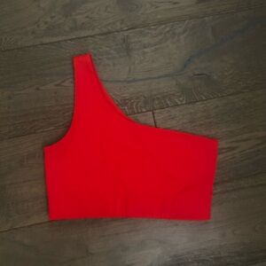 Girlfriend Collective Bianca one-shoulder bra